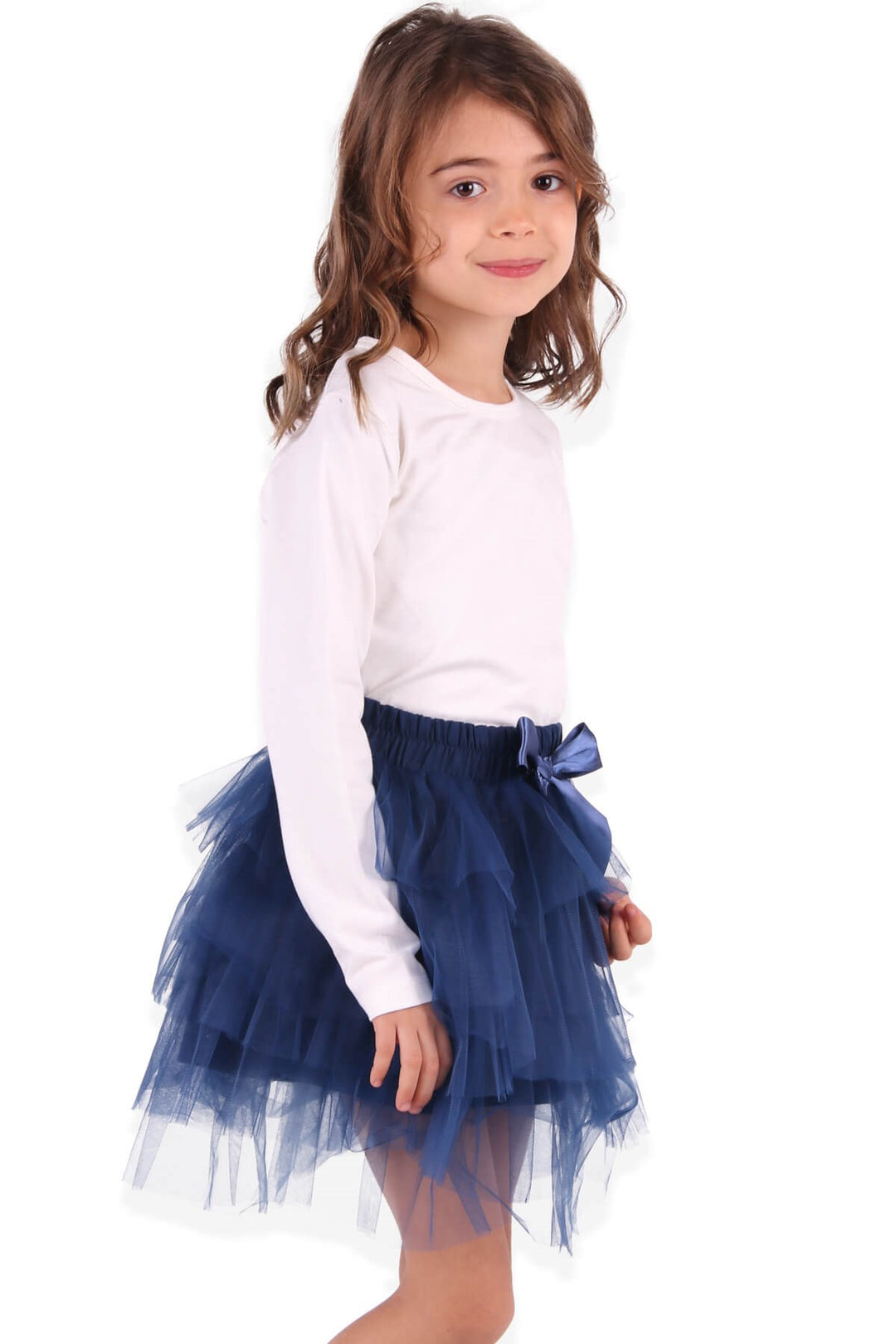 BRE Breeze Girl's Tutu Skirt 32 Years, Navy Blue - Padova