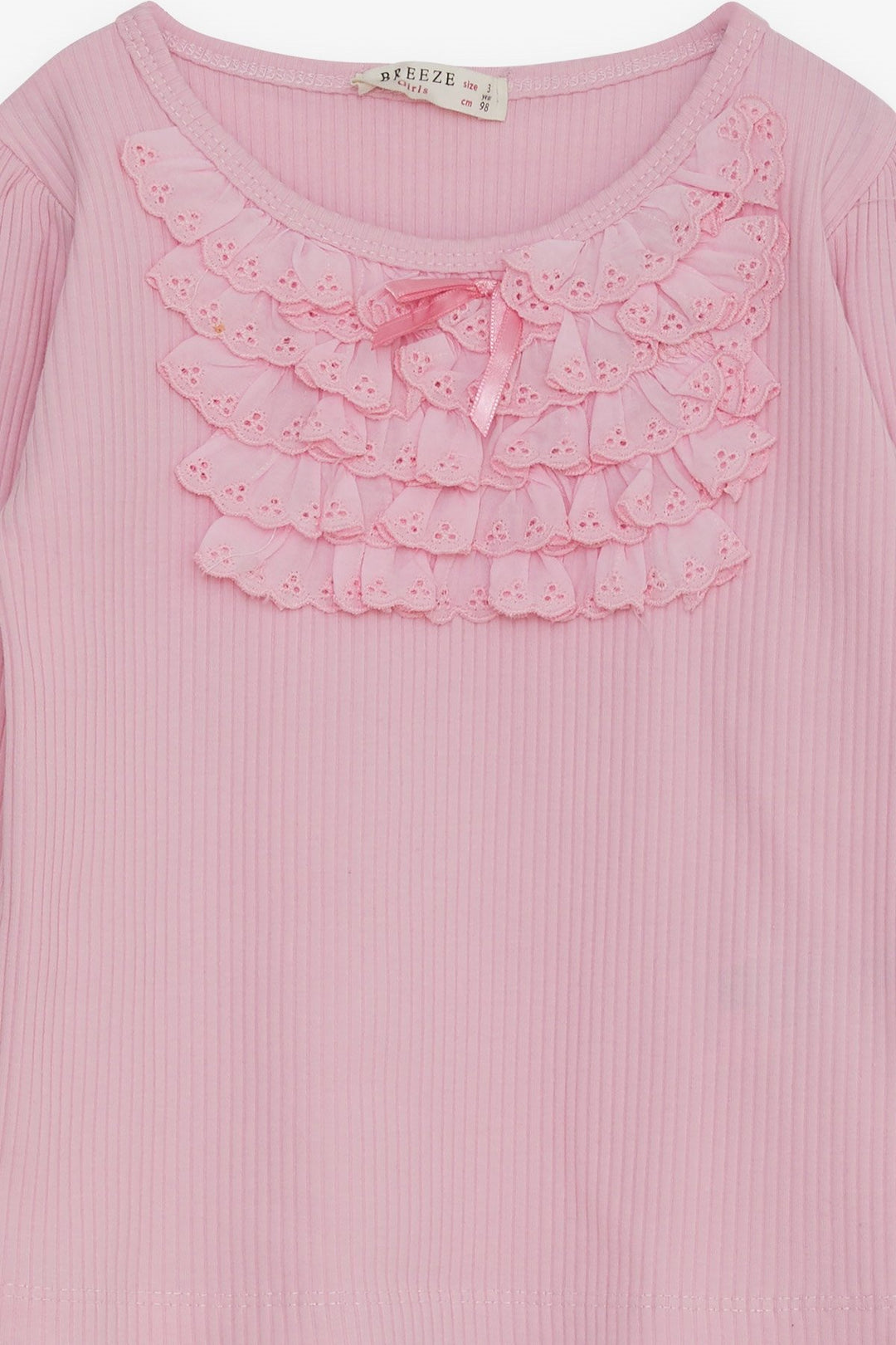 Bre Breeze Girl Child Blouse с кружевным луком 3-8 лет, Pink - Alvarado