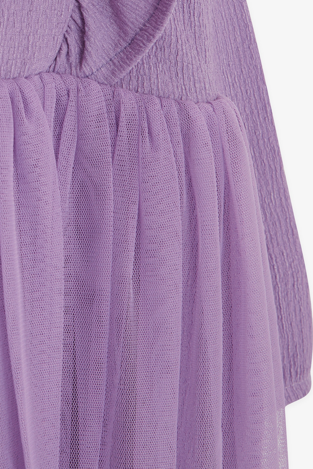 BRE Breeze Girl Child Long Sleeve Dress with Frilly Shoulders 3-8 Years, Lilac - Monterey Park