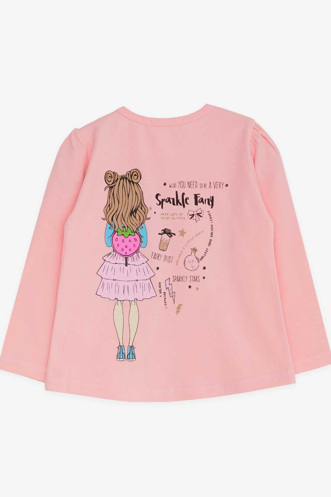 BRE Breeze Girl Child Long Sleeve T-Shirt Printed 1-4 Years, Powder - San Juan