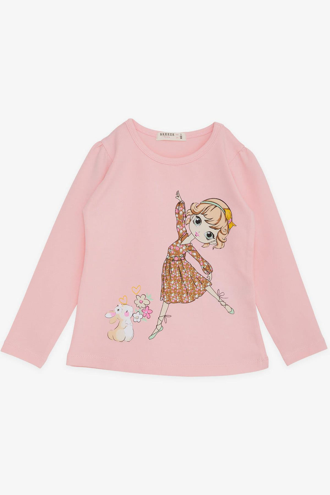 BRE Breeze Girl Child Long Sleeve T-shirt Friendship Themed Dancer Girl Printed 2-6 Years, Pink - Châteauroux