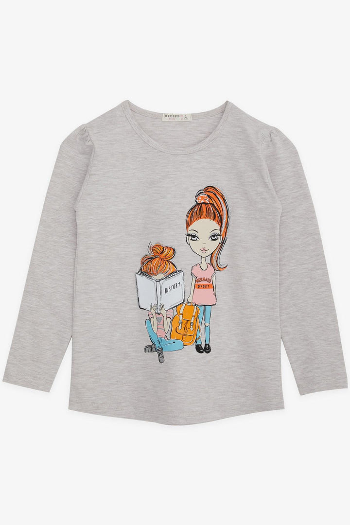 Bree Exe Girl Child Child Fit Fit Fit Girl Girl Bakılı 4-9 лет, Beige Melange-New Westminster