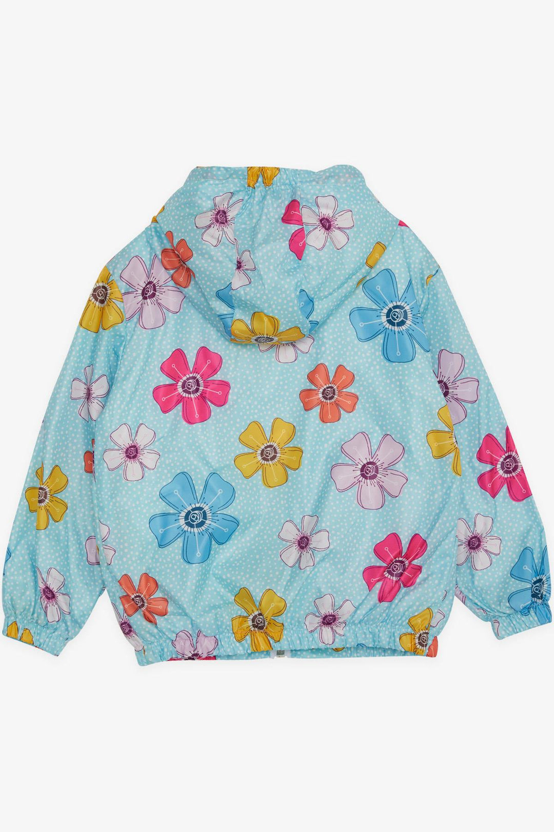 BRE Breeze Girl Child Raincoat Flower Patterned 1-5 Years, Turquoise - Formia