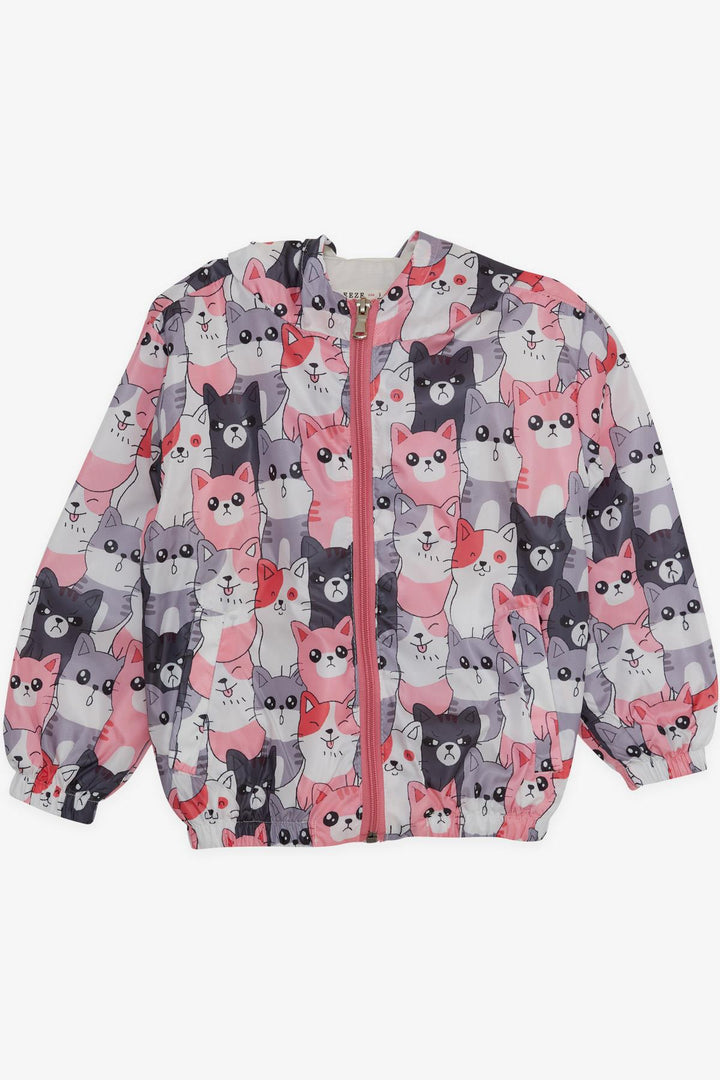 BRE Breeze Girl Child Raincoat Cute Kitty Patterned 1-5 Years, Mixed Color - Cranbourne