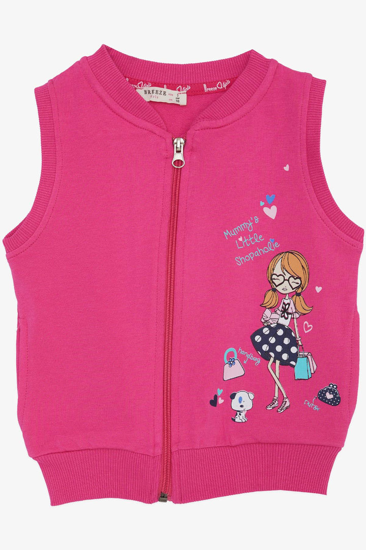 BRE Breeze Girl's Vest Shopping Trolley Girl Printed 3-7 Years, Fuchsia - Keller