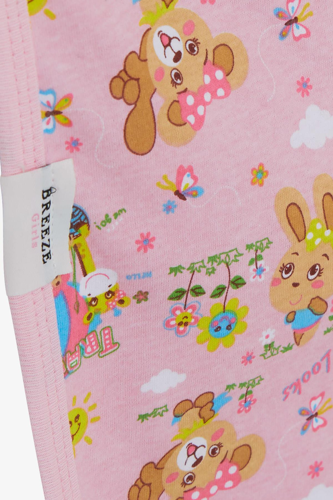 BRE Breeze Newborn Baby Blanket Spring Themed Animal Pattern Pink - Drogheda