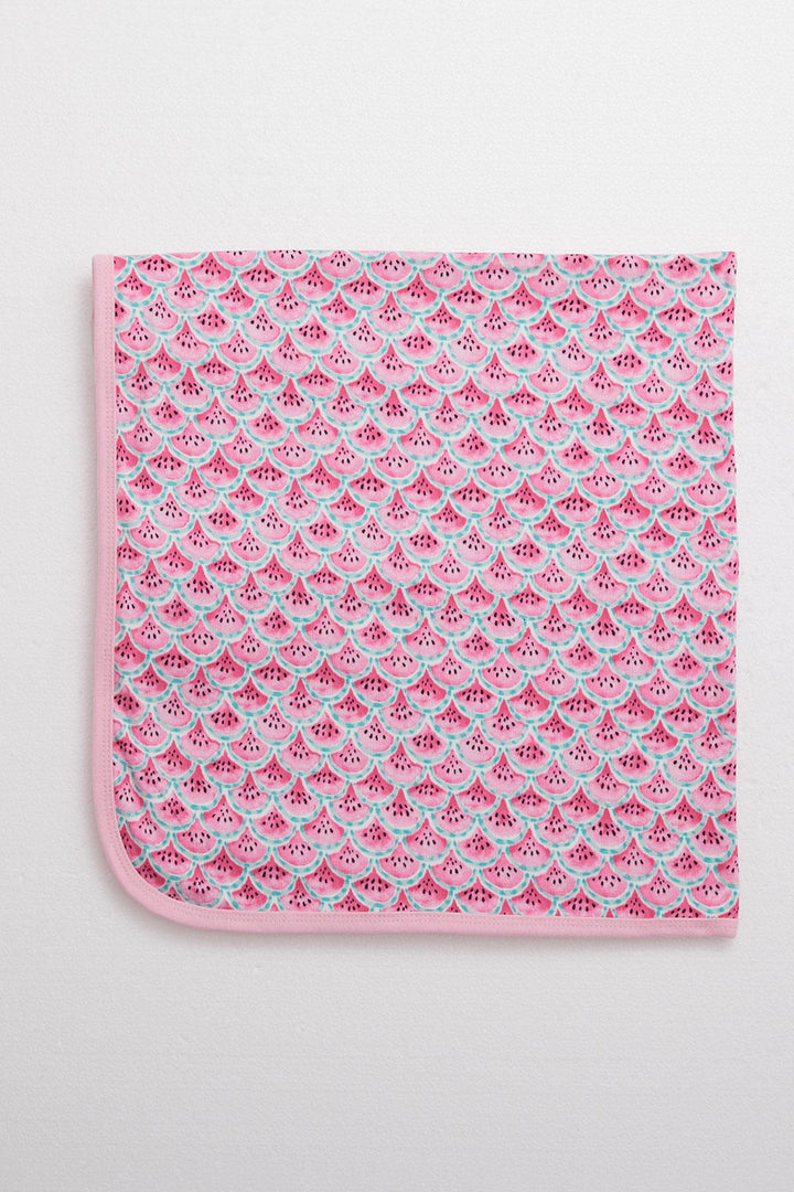 BRE Breeze Newborn Baby Blanket Slice Watermelon Pattern Standard، وردي - كينغستون أبون هال