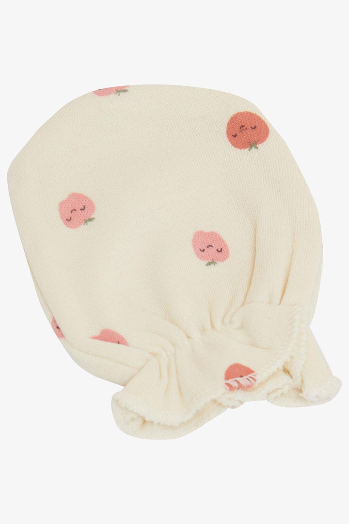 BRE Breeze Newborn Baby Mittens Cute Cheek Patterned Cream - Châteauguay