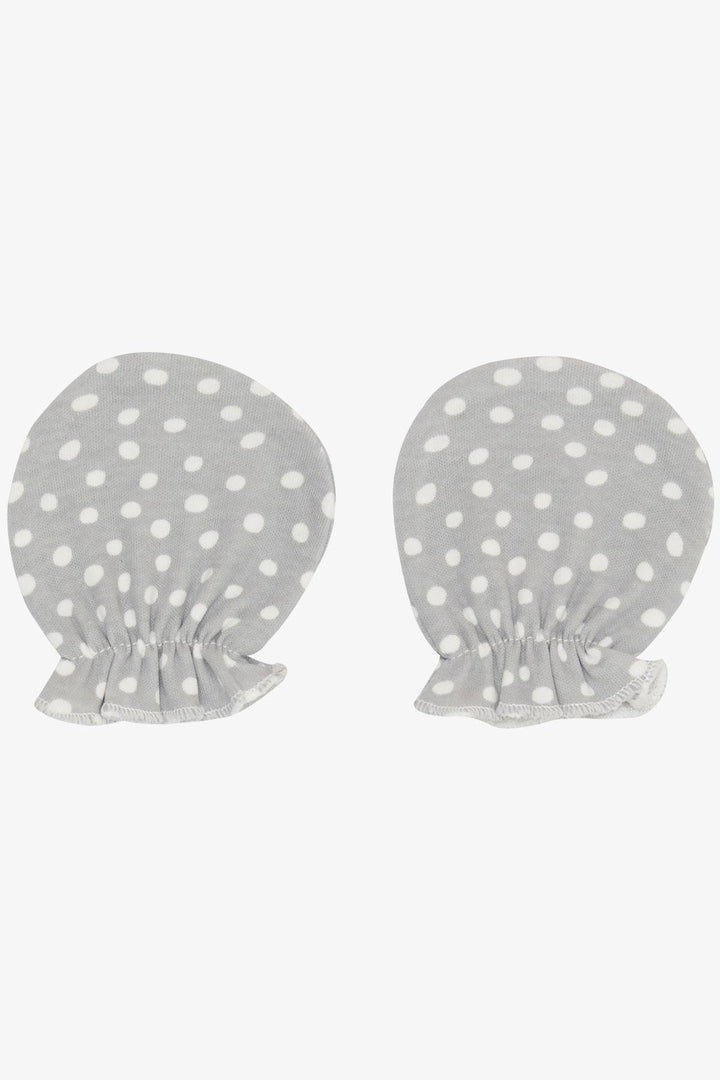 BRE Breeze Newborn Baby Mittens Polka Dot Pattern Light Grey - Puebla