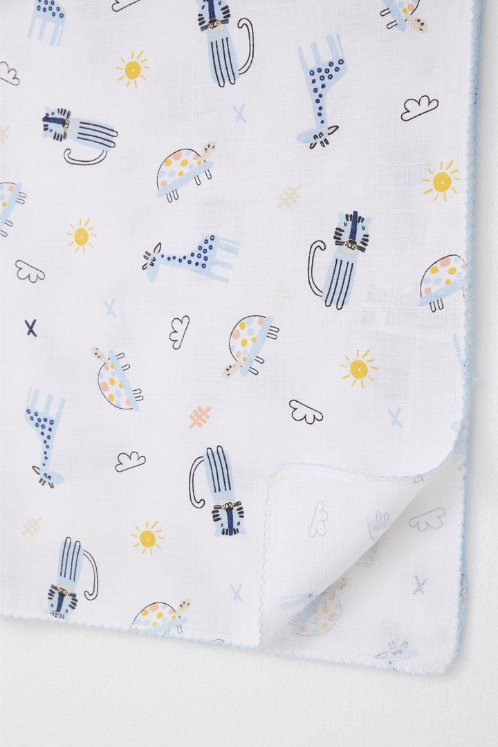 Bree Exe Newborn Baby Muslin одеяло с милым рисунком животного белого - Löhne