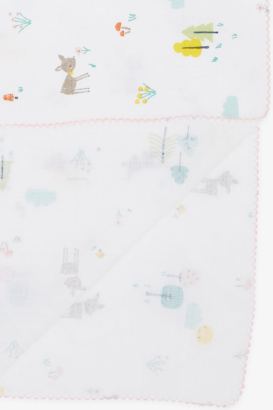 BRE Breeze Newborn Baby Muslin Learnt Spring Themed Shate Pattern White - Clermont -Ferrand