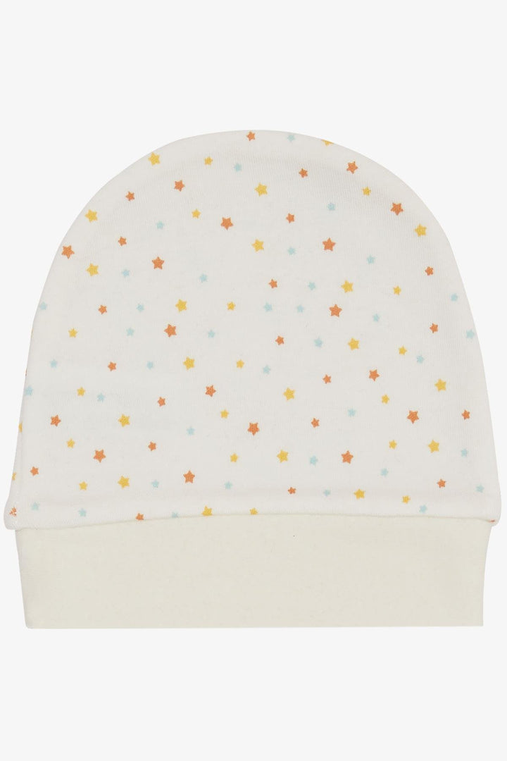 BRE Breeze Newborn Baby Hat with Tiny Star Pattern Ecru - Plainfield