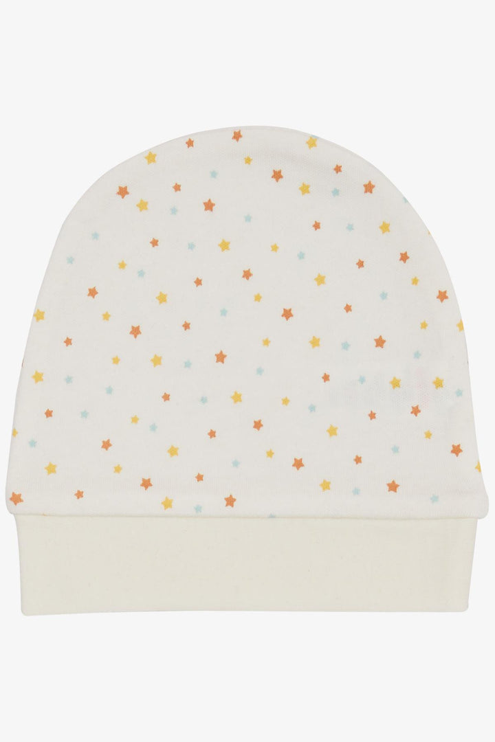 BRE Breeze Newborn Baby Hat with Tiny Star Pattern Ecru - Plainfield