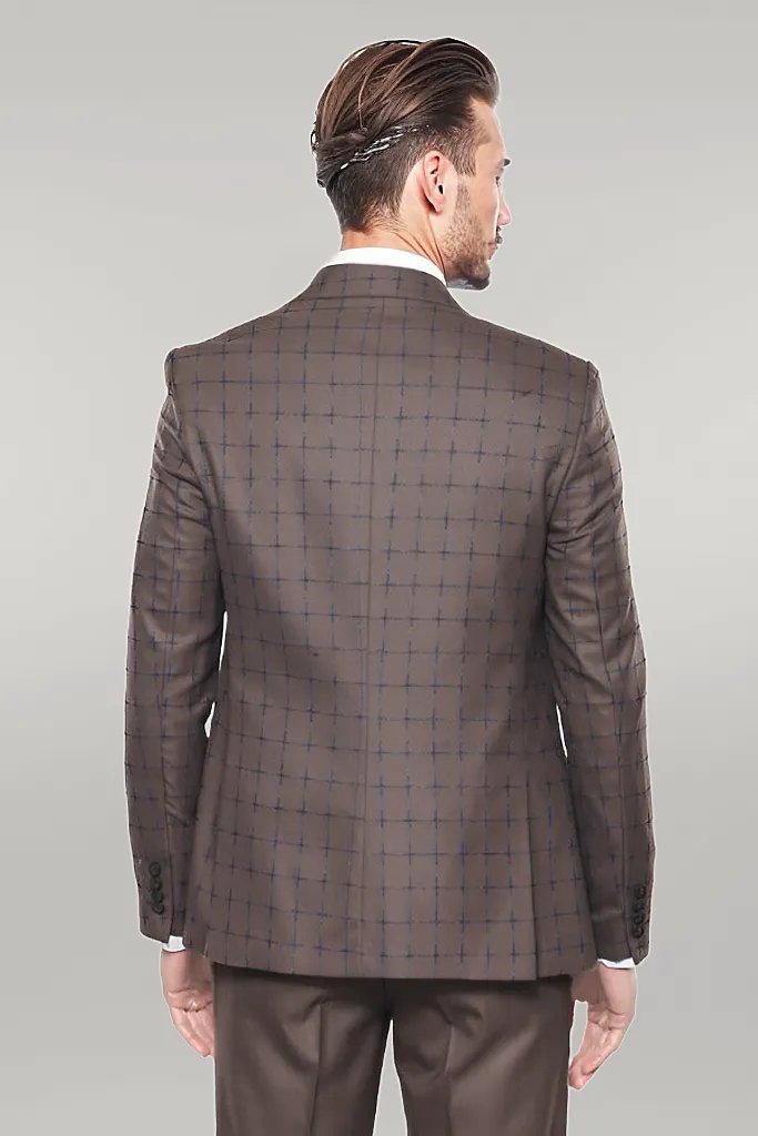 WSS Brown Checked Suit  - Singen