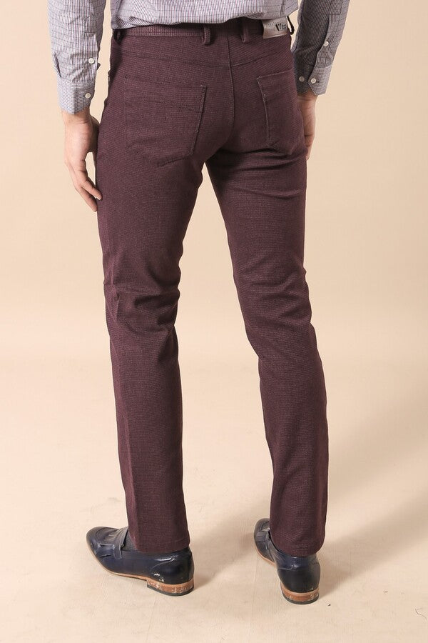 WSS Burgundy Patterned Pants  - Singen