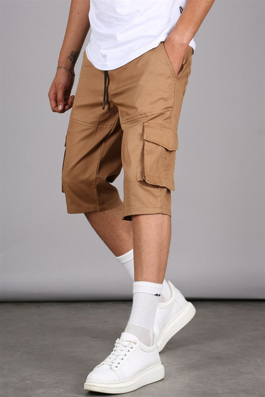 MDX Camel Basic Cargo Pocket Men's Capri Shorts 5473 - Battle Creek