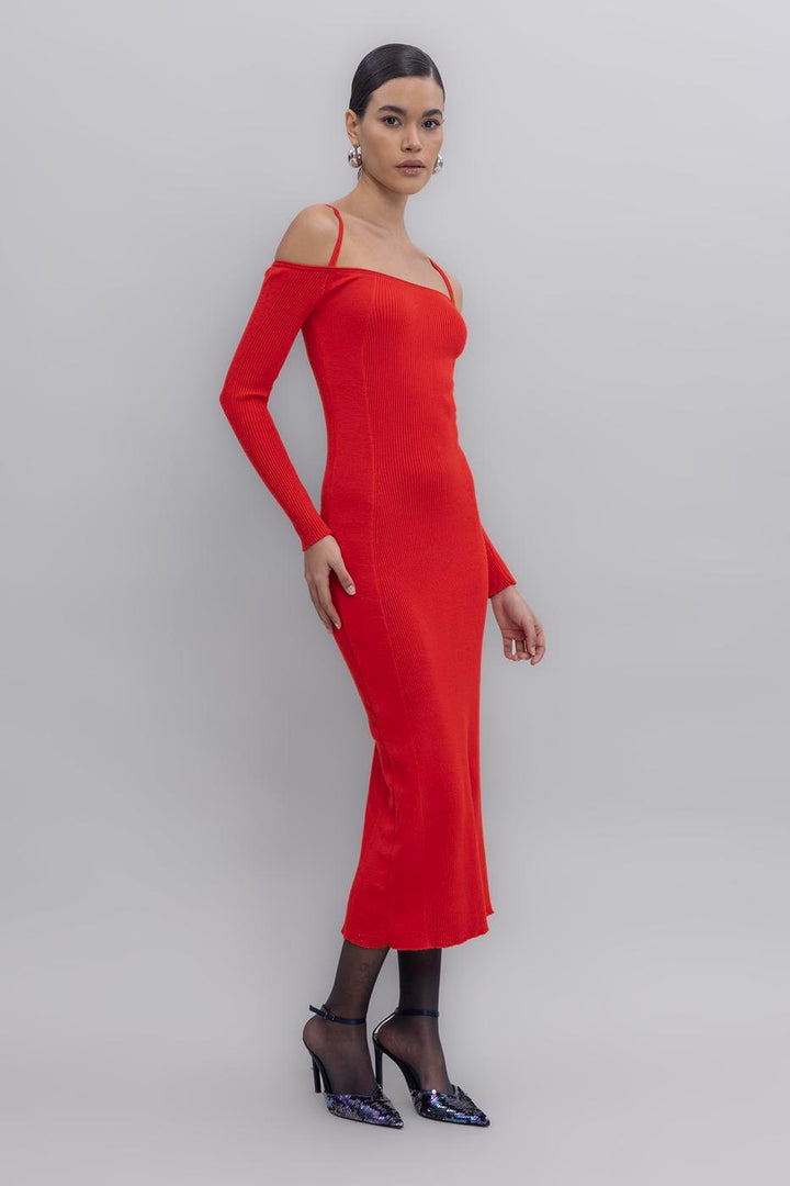 BSL Женщины Carmen Sece Brap Detailled Midi Dit Dlate - Pawtucket