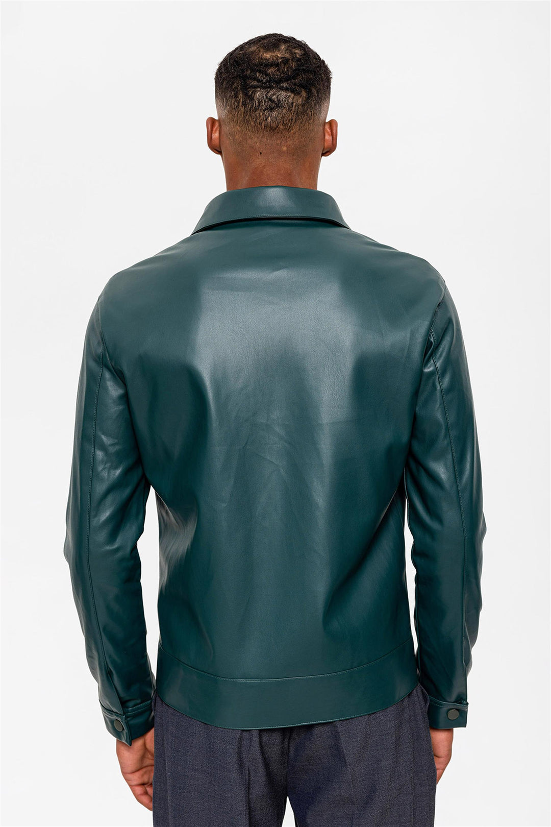 ANT Men's Leather Jacket with Pocket Detail - Victoriaville