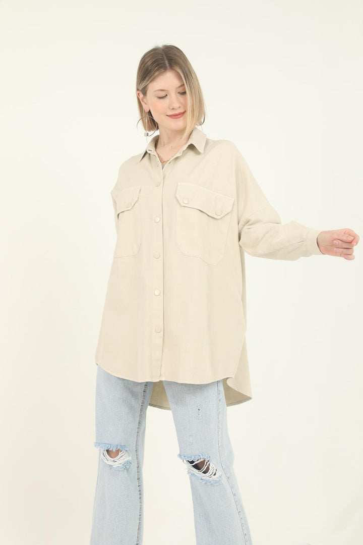 ELS Pocket Shirt - Beige - Atascocita