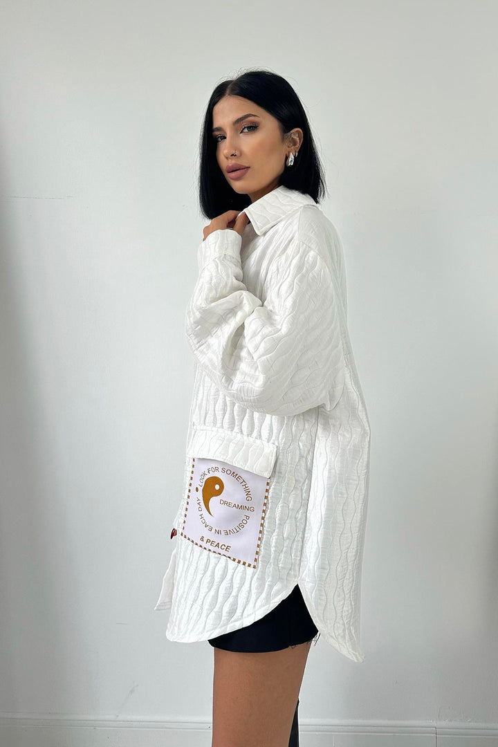 ELS Pocket Quilted Shirt - White - Pokrovsk