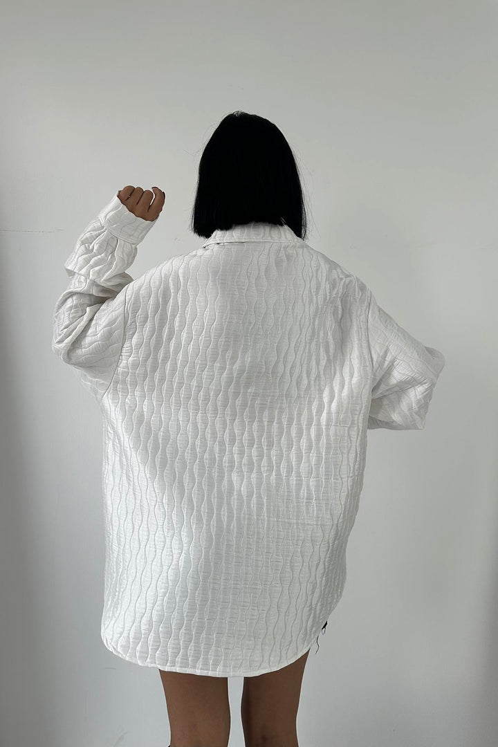 ELS Pocket Quilted Shirt - White - Pokrovsk