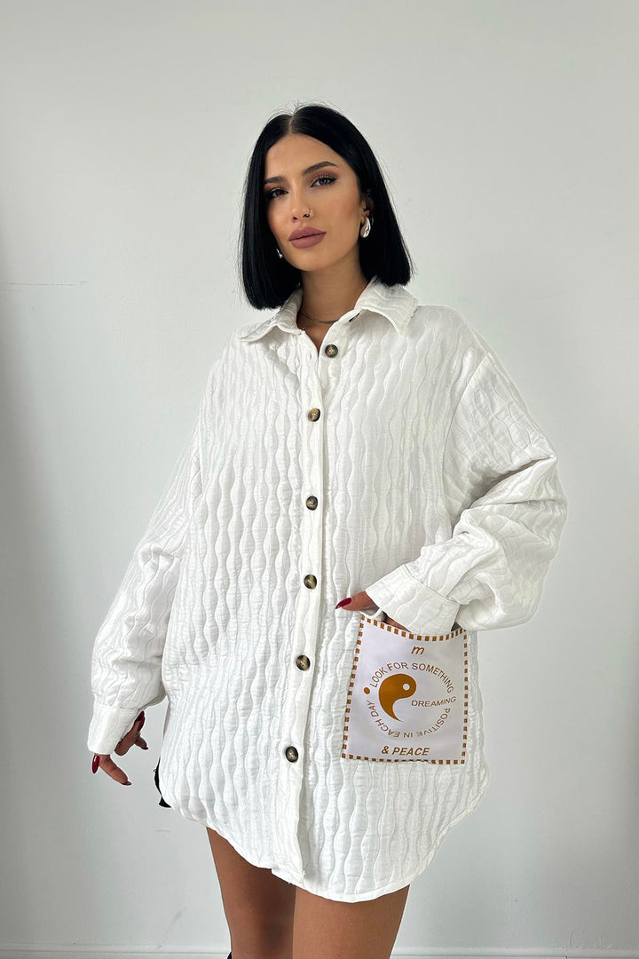 ELS Pocket Quilted Shirt - White - Pokrovsk