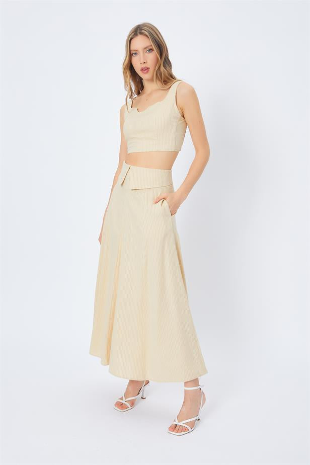 RYN Pocket Long Skirt - BEIGE - Ankeny