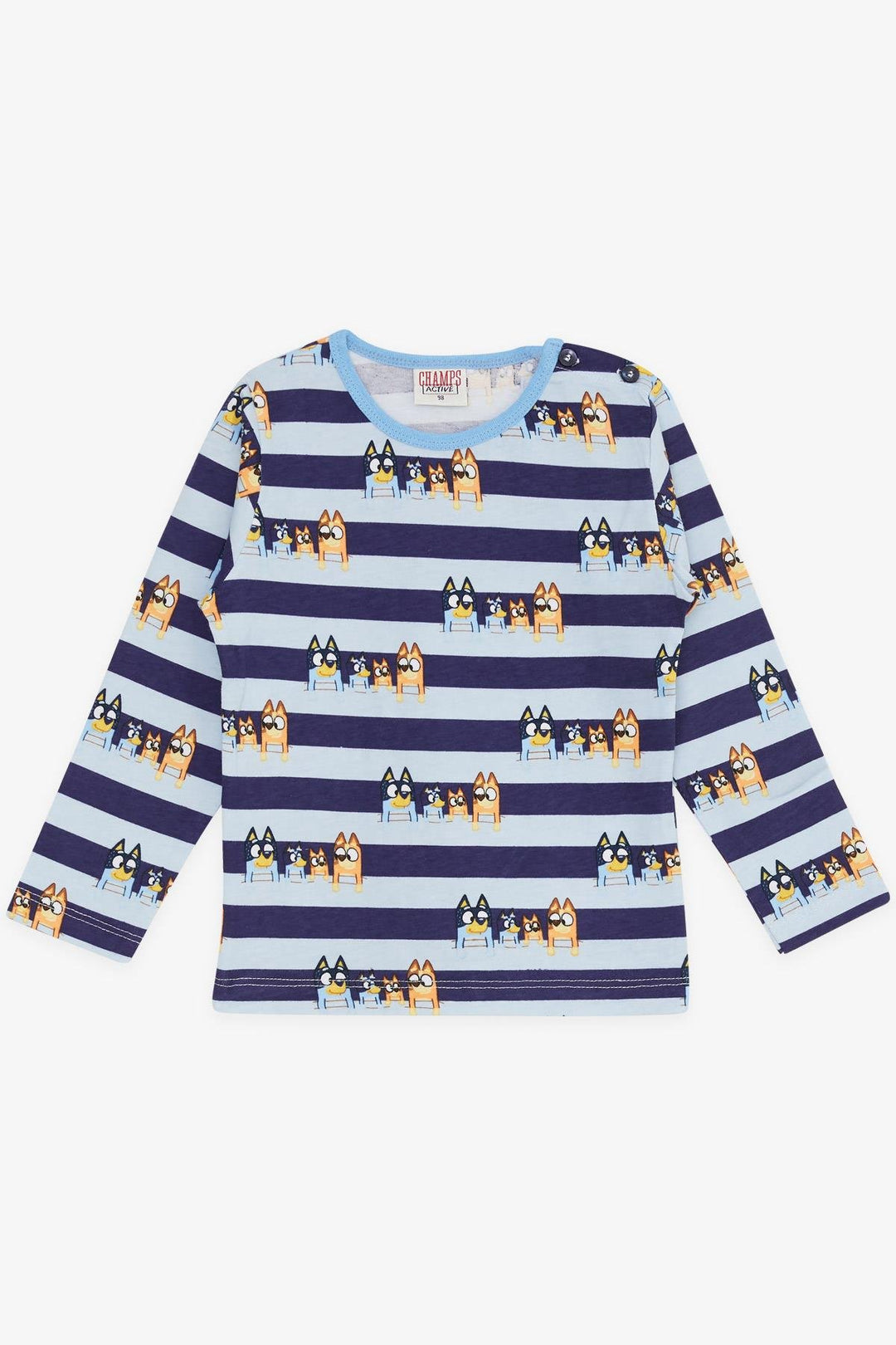 BRE Champs Active Baby Boy Pajama Set Cute Puppy Patterned Striped 9 Months-3 Years, Blue - Lousada