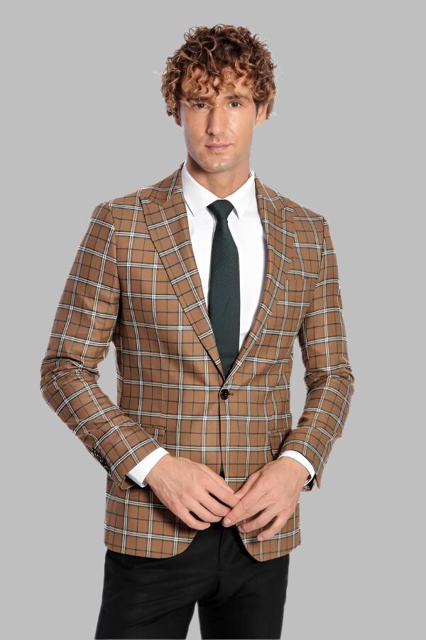 WSS проверил Brown Men Blazer - Singen