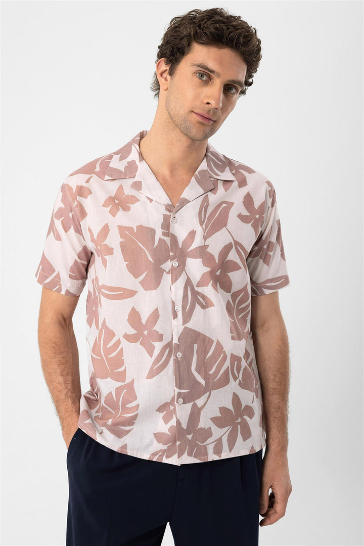 ANT Floral Patterned Top Collar Men's Shirt - Townsville