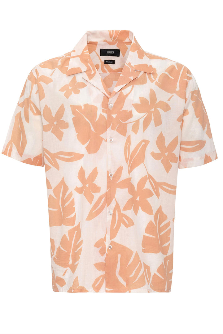 ANT Floral Patterned Top Collar Men's Shirt - Roseville