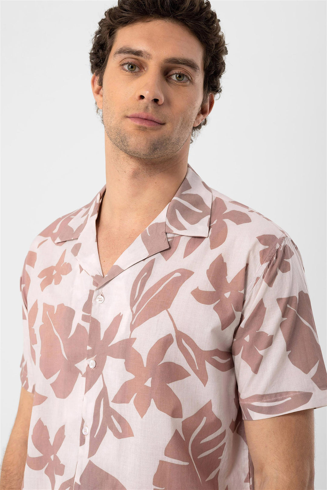 ANT Floral Patterned Top Collar Men's Shirt - Townsville