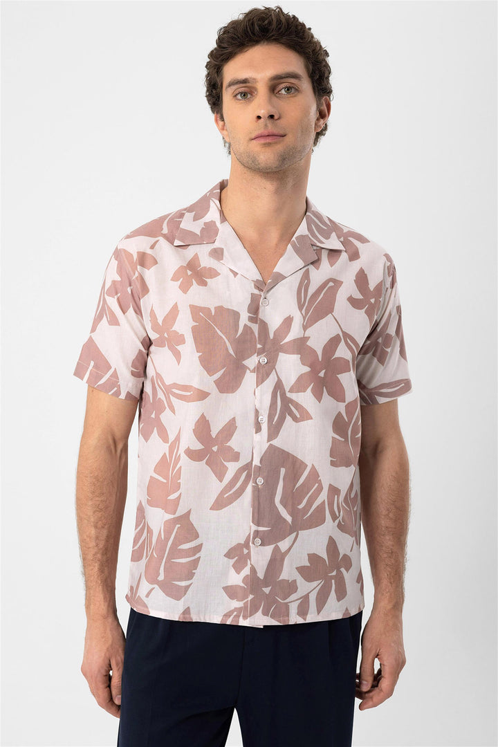 ANT Floral Patterned Top Collar Men's Shirt - Townsville