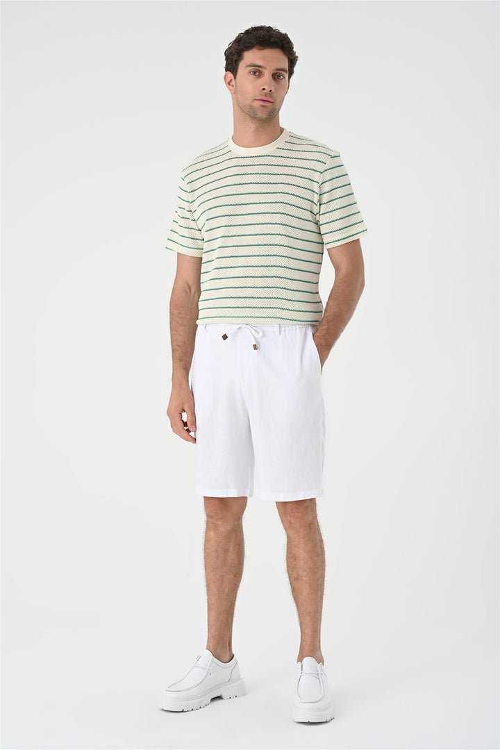 ANT Striped Knitted Men's T-Shirt - Woodland