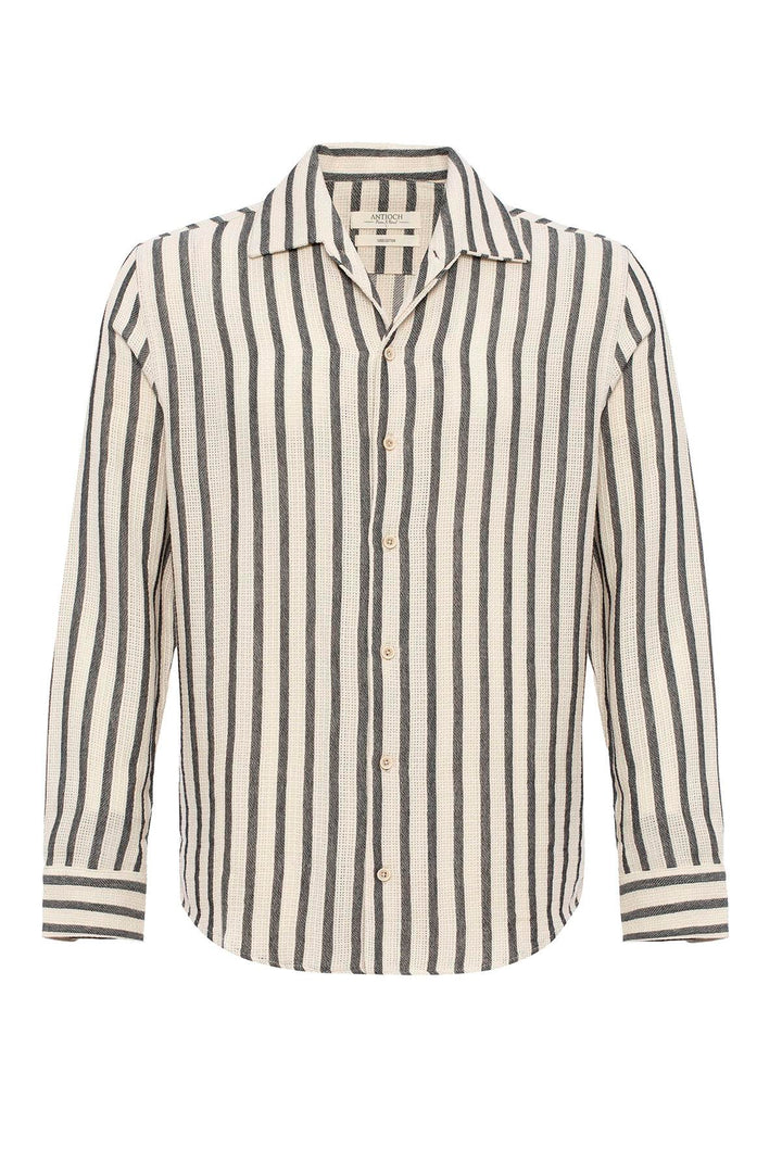 ANT Striped Knitted Long Sleeve Men's Shirt - Ávila