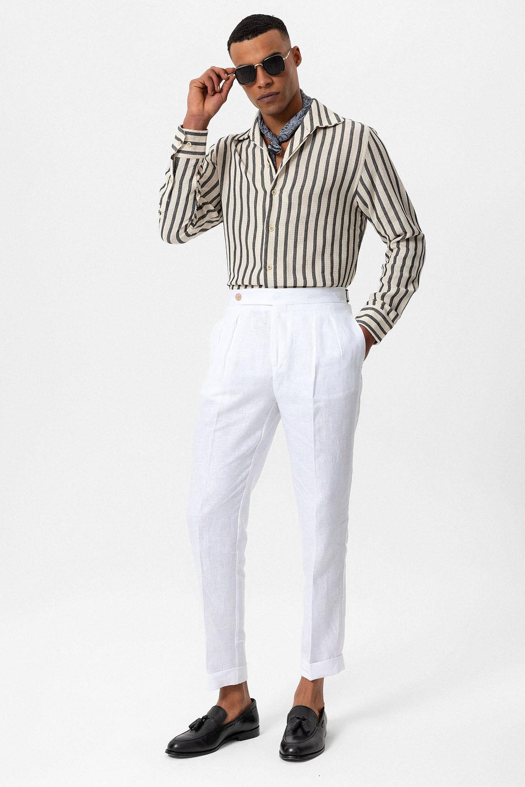 ANT Striped Knitted Long Sleeve Men's Shirt - Ávila