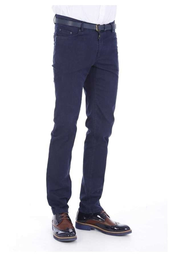 WSS Cotton Five Pockets Navy Blue Men Pants  - Singen