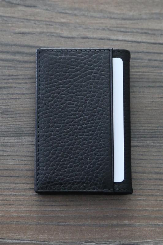 MDX Black Two-Sided Cardholder with Divided Faux Leather Men's Wallet 7252 - Valladolid