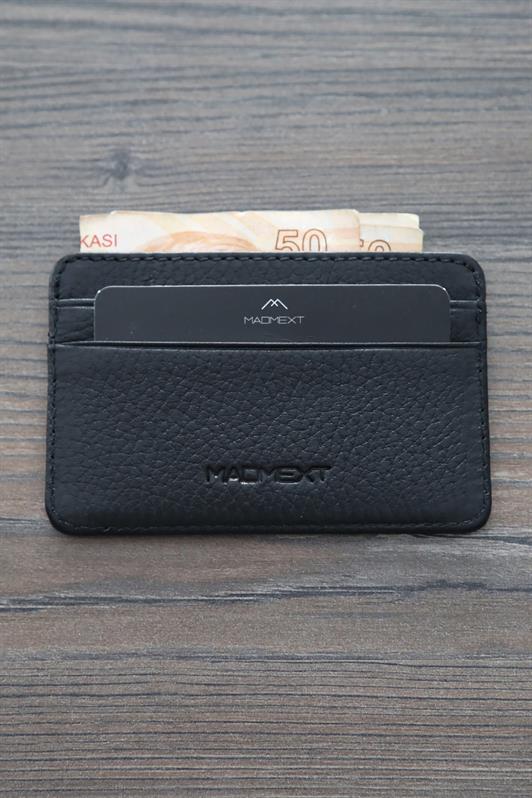 MDX Black Card and Money Divided Artificial Leather Men's Card Holder 7254 - Mühlhausen