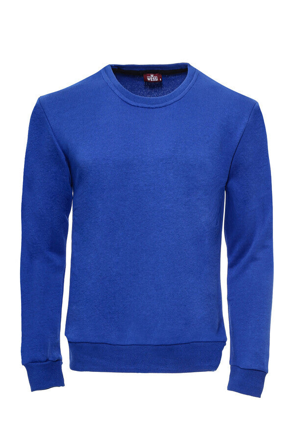 WSS Dark Blue Plain Circle Neck Sweatshirt  - Singen