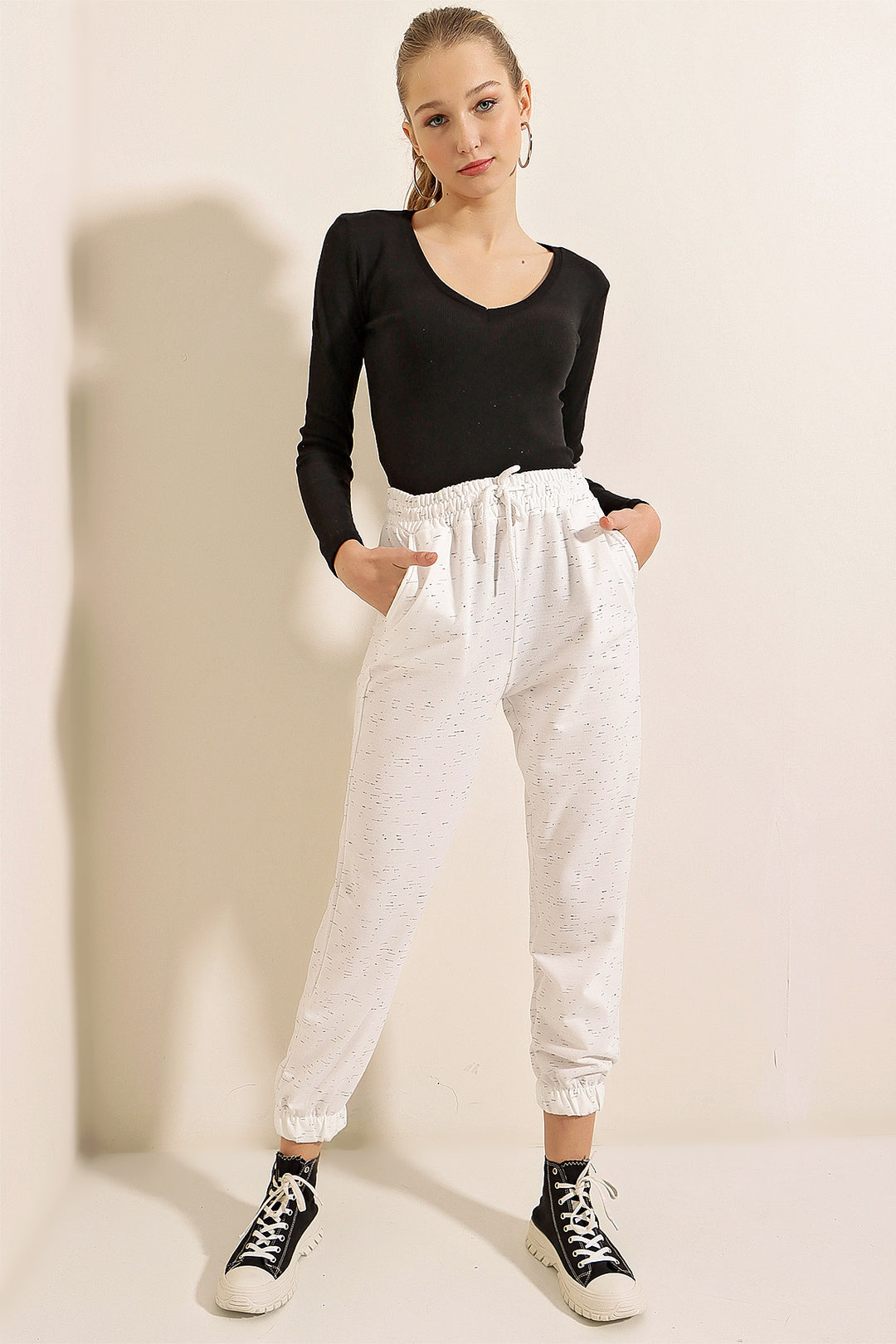 BGD Women Sweatpants Bottoms - Off-White - Avondale