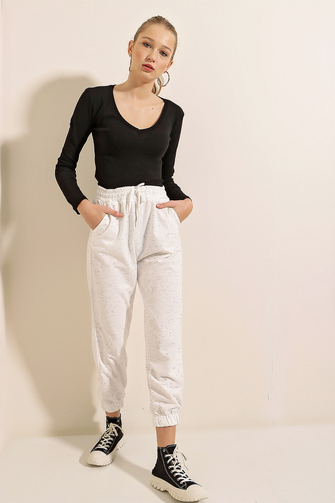 BGD Women Sweatpants Bottoms - Off-White - Avondale