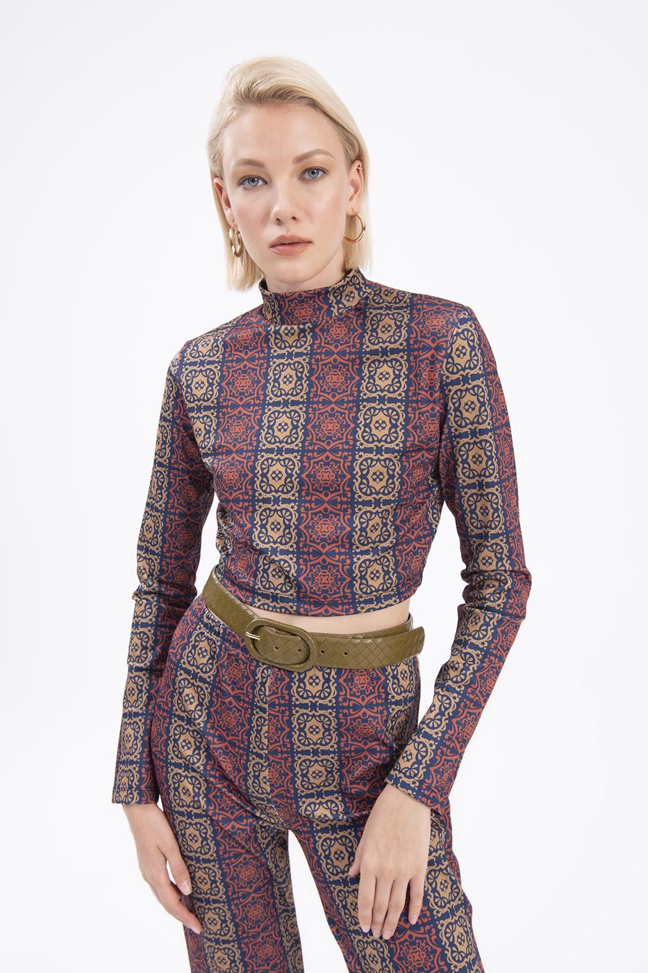 BSL Women Patterned crop top - Manchester