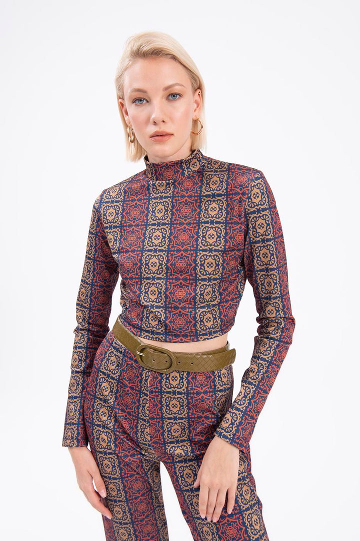 BSL Women Patterned crop top - Manchester