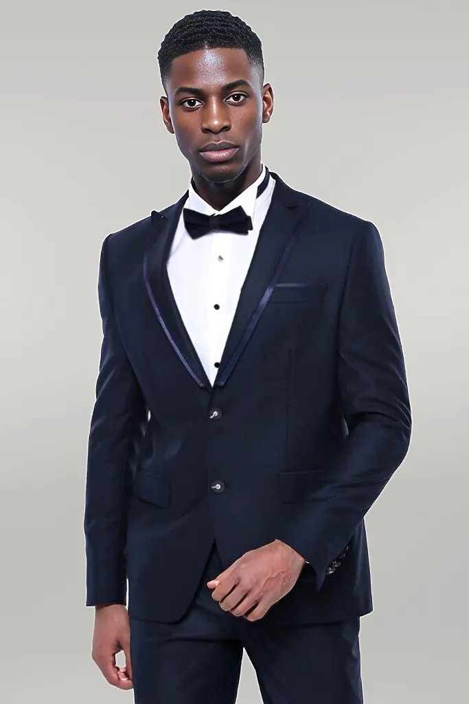 WSS Detachable Lapel Navy Blue Tuxedo  - Singen