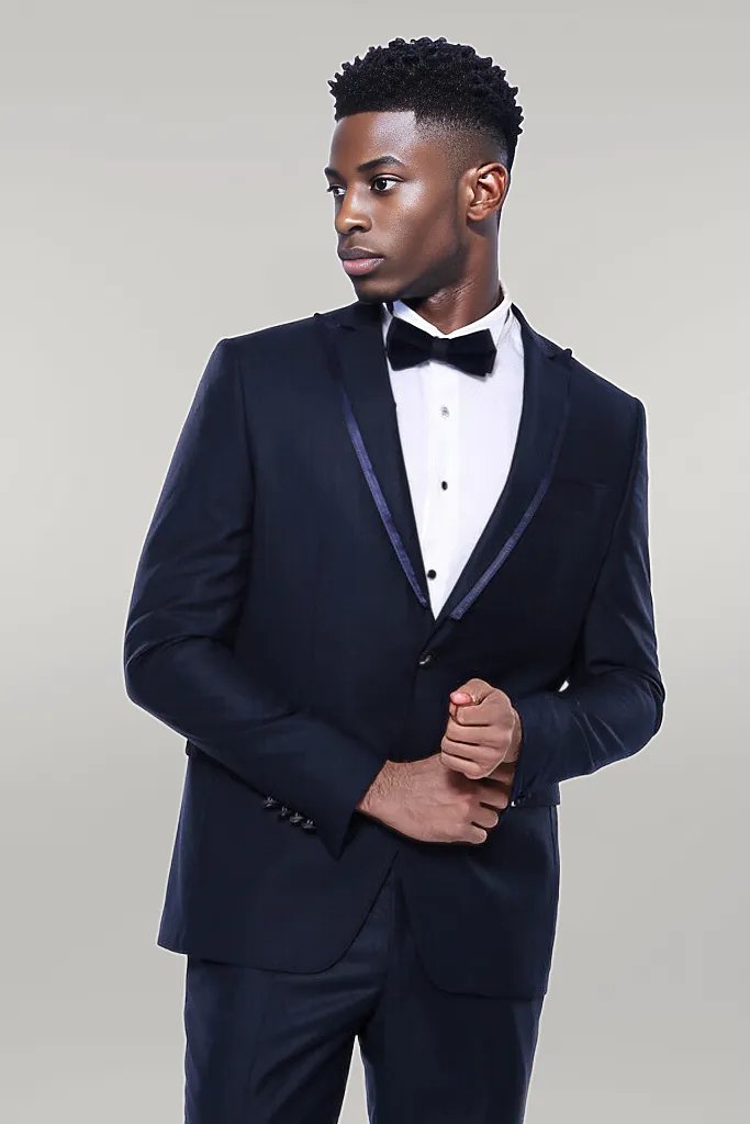 WSS Detachable Lapel Navy Blue Tuxedo  - Singen