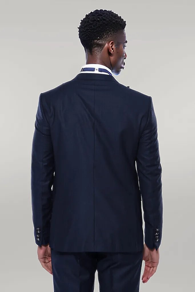 WSS Detachable Lapel Navy Blue Tuxedo  - Singen