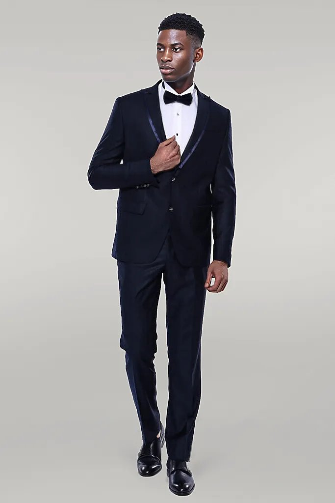 WSS Detachable Lapel Navy Blue Tuxedo  - Singen