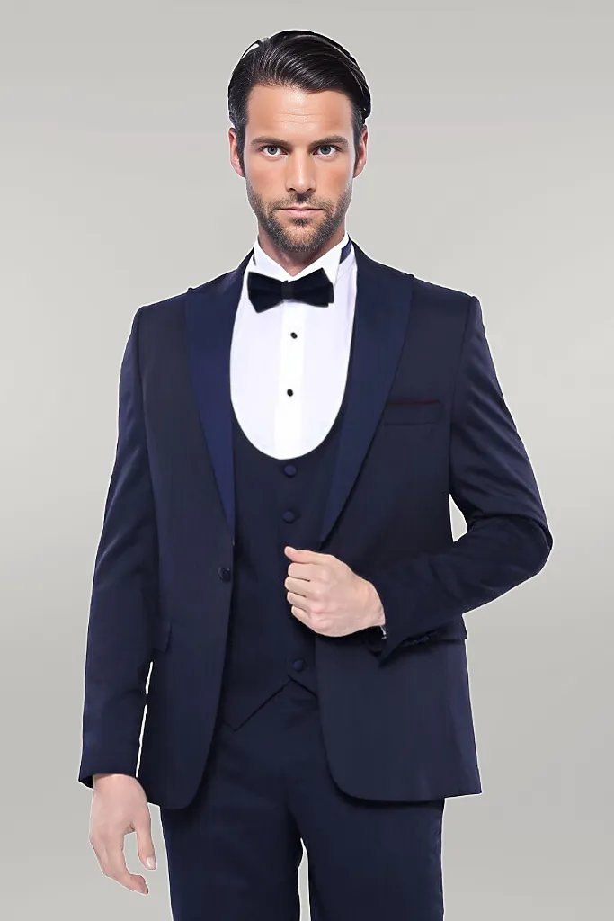 WSS Detachable Lapel Navy Suit  - Singen