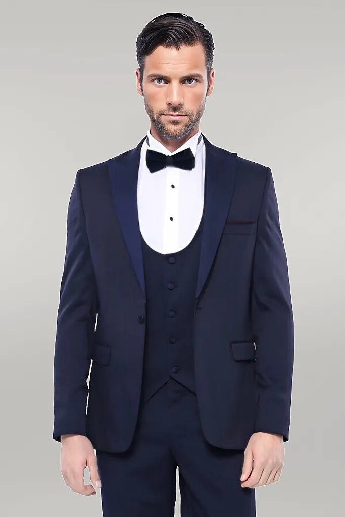 WSS Detachable Lapel Navy Suit  - Singen